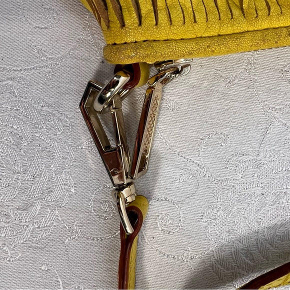 Rebecca Minkoff Yellow Fringe Crossbody Bag - Picture 9 of 12